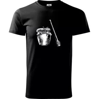 Med ve sklenici - Triko extra velké (5-8XL) - 7XL ( Černá )