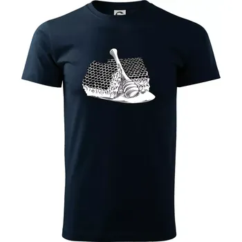 Pánské tričko Plastev s medem - Triko extra velké (5-8XL) - 8XL ( Námořní modrá (velmi tmavá - téměř černá) )