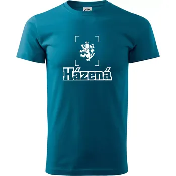 Národní házená lev - Klasické pánské triko vyšší gramáže - XS ( Petrolejová )