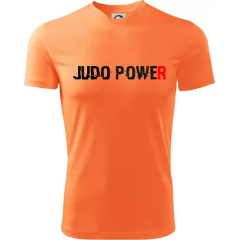 Chlapecké oblečení Judo power - Dětské triko sportovní (dresovina) - 134 cm/8 let ( Neon mandarine )