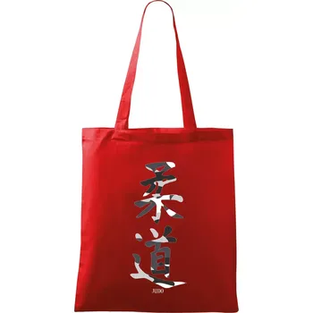 Nákupní taška Judo maskáčový nápis - Taška bavlněná - 42 x 38 cm ( Červená )