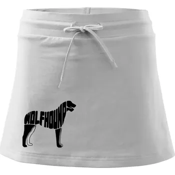 Dámská sukně Vlkodav nápis v těle - Sportovní sukně - two in one - XS ( Bílá )