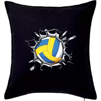 Polštář Volejbal míč v triku - Polštář 50x50 - 50x50 - Pouze potah ( Černá )
