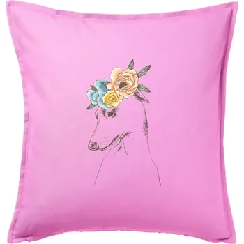 Polštář Chrt princezna - Polštář 50x50 - 50x50 - Pouze potah ( Růžová )