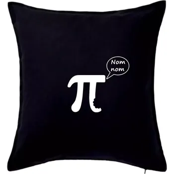 Polštář Nakouslé Pí - Polštář 50x50 - 50x50 - Pouze potah ( Černá )