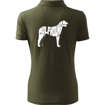 Vlkodav nápis v těle - Polokošile dámská Pique Polo - XS ( Military )