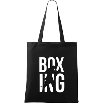 Nápis Boxing - Taška bavlněná - 42 x 38 cm ( Černá )
