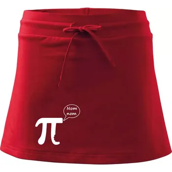 Dámská sukně Nakouslé Pí - Sportovní sukně - two in one - XS ( Červená )