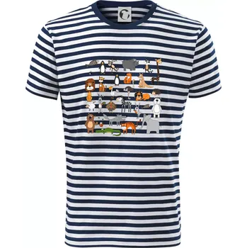 Zvířátka na triku - Triko na vodu - XL ( Prouhovaná )