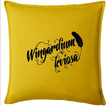 Polštář Harry - Wingardium Leviosa - Polštář 50x50 - 50x50 - Pouze potah ( Žlutá )