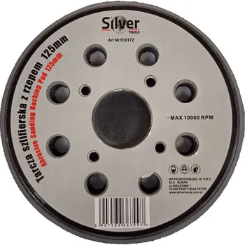 Brusný kotouč Lešticí kotouč SilverTools 125 mm se suchým zipem 22,2 mm