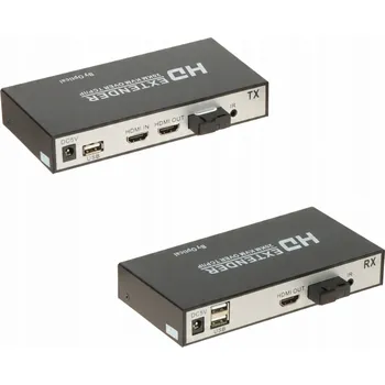 Zabezpečení domácnosti HDMI KONVERTOR PŘES OPTICKÉ VLÁKNO KVM PLUG&PLAY HDMI-OFT-20KM DOSAH 20 KM