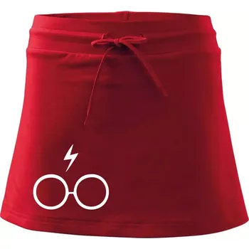 Dámská sukně Harry - Brýle - Sportovní sukně - two in one - XS ( Červená )