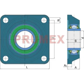 FKL LSQFH 210 2PB.H ložisková jednotka
