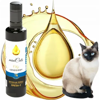 LOSOSOVÝ OLEJ pro kočky 250ml miniCats lisovaný za studena pro zdravou kůži a srst koček