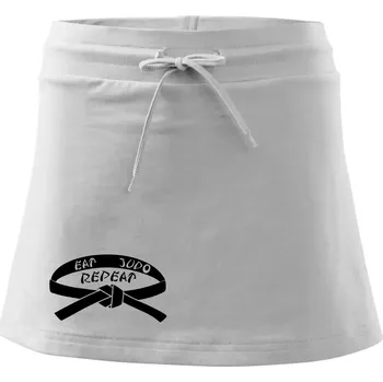 Dámská sukně Judo eat repeat - Sportovní sukně - two in one - L ( Bílá )