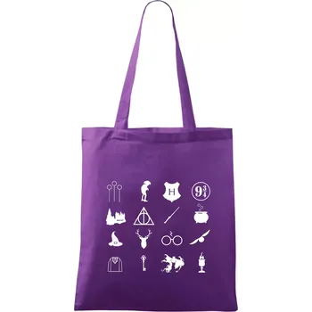 Harry ikonky - Taška bavlněná - 42 x 38 cm ( Fialová )