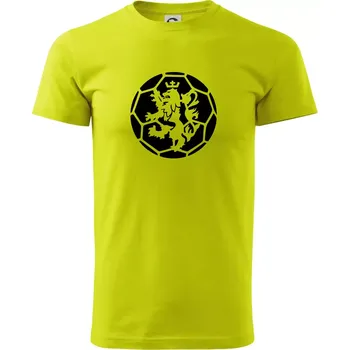 Házená míč lev - Klasické pánské triko vyšší gramáže - S ( Limetková )