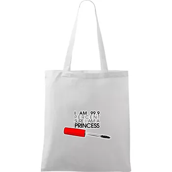 Na 99 procent jsem princezna - Taška bavlněná - 42 x 38 cm ( Bílá )