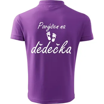 Pánská košile Povýšen na dědečka - Polokošile pánská Pique Polo 203 - 3XL ( Fialová )