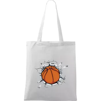 Basketbal míč v triku - Taška bavlněná - 42 x 38 cm ( Bílá )