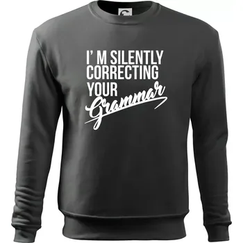 Correcting grammar - Mikina Essential dětská - 158 cm/12 let ( Tmavá břidlice (šedá se zeleným nádechem) )