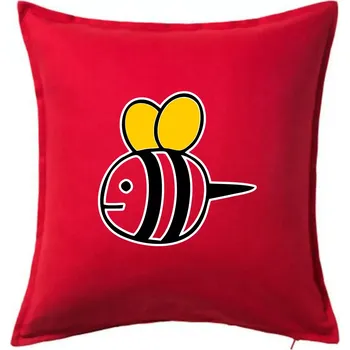 Polštář Včelka kreslená - Polštář 50x50 - 50x50 - Pouze potah ( Červená )