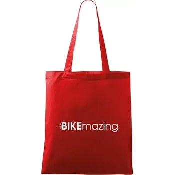Nákupní taška Bike nápisy Bikemazing - Taška bavlněná - 42 x 38 cm ( Červená )