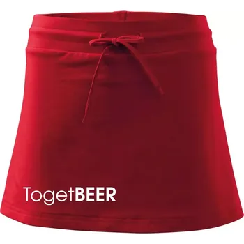 Dámská sukně Pivní nápisy TogetBEER - Sportovní sukně - two in one - XL ( Červená )