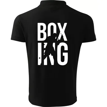 Pánská košile Nápis Boxing - Polokošile pánská Pique Polo 203 - 5XL ( Černá )