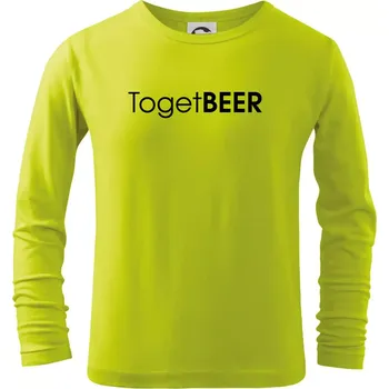 Dětská móda Pivní nápisy TogetBEER - Triko dětské Long Sleeve - 134 cm/8 let ( Limetková )
