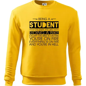 Pánská mikina Being a student - bike - Mikina Essential pánská - 3XL ( Žlutá )