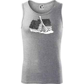 Plastev s medem - Tílko pánské Core - M ( Tmavě šedý melír )