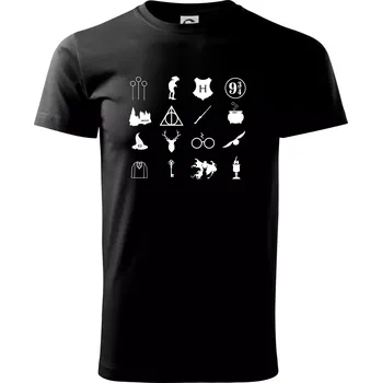 Pánské tričko Harry ikonky - Triko extra velké (5-8XL) - 6XL ( Černá )