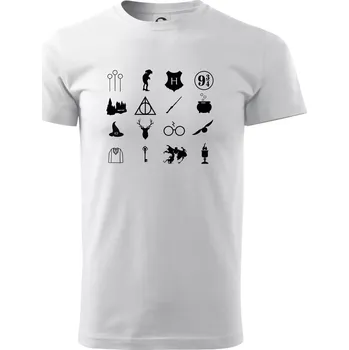 Pánské tričko Harry ikonky - Triko extra velké (5-8XL) - 6XL ( Bílá )