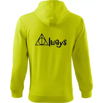 Pánská mikina Harry - Always - Mikina s kapucí na zip trendy zipper - S ( Limetková )