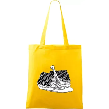 Plastev s medem - Taška bavlněná - 42 x 38 cm ( Žlutá )