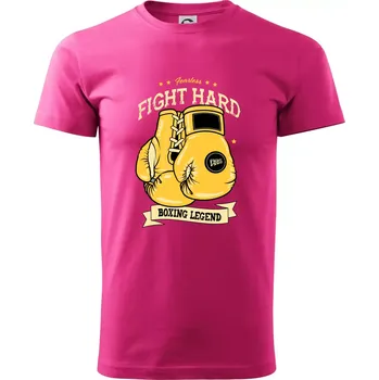 Pánská móda Boxing legend - Klasické pánské triko vyšší gramáže - M ( Purpurová )