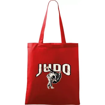 Judo v boji - Taška bavlněná - 42 x 38 cm ( Červená )