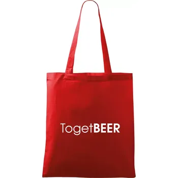 Pivní nápisy TogetBEER - Taška bavlněná - 42 x 38 cm ( Červená )