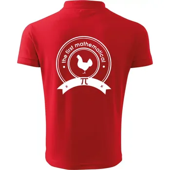 Pánská košile The First Mathematical - Polokošile pánská Pique Polo 203 - L ( Červená )