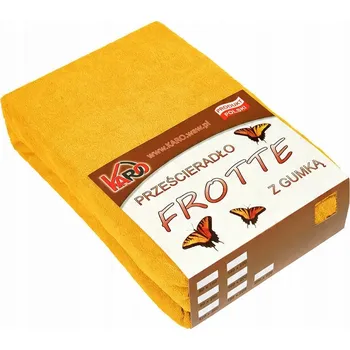 Prostěradlo Froté prostěradlo s gumou 60x120 hořčicové KARO