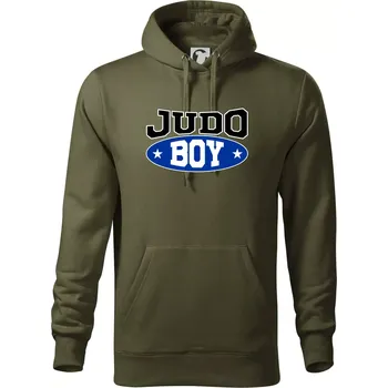 Pánská mikina Judo Boy - Mikina pánská Cape s kapucí - 5XL ( Military )
