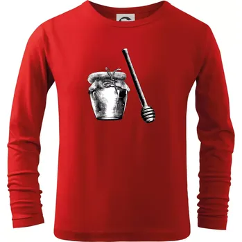 Chlapecké oblečení Med ve sklenici - Triko dětské Long Sleeve - 122 cm/6 let ( Červená )