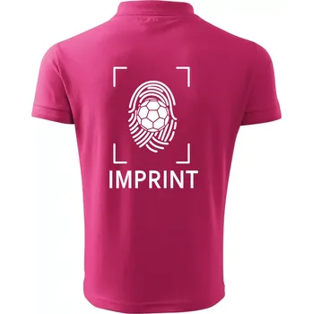 Pánská košile Házená imprint - Polokošile pánská Pique Polo 203 - 5XL ( Purpurová )
