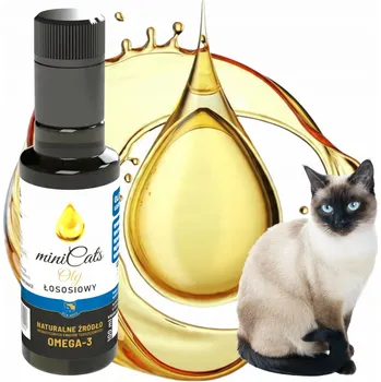 LOSOSOVÝ OLEJ pro kočky 100ml miniCats lisovaný za studena pro zdravou kůži a srst koček