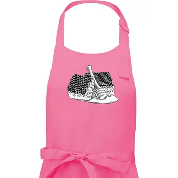 Kuchyňská zástěra Plastev s medem - Pánská zástěra na vaření - Univerzální velikost ( Růžová )