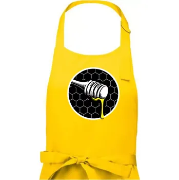 Kuchyňská zástěra Včelařův med - Dámská zástěra na vaření - Univerzální velikost ( Žlutá )