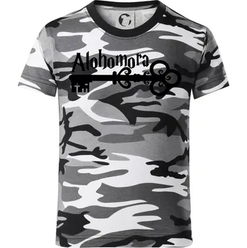 Chlapecké tričko Harry - Alohomora - Dětské maskáčové triko - 146 cm/10 let ( Šedý maskáč )