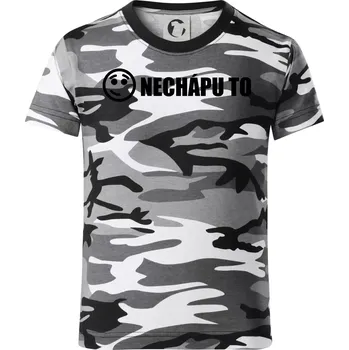 Chlapecké tričko Nechápu to - pořád to nechápu - Dětské maskáčové triko - 122 cm/6 let ( Šedý maskáč )